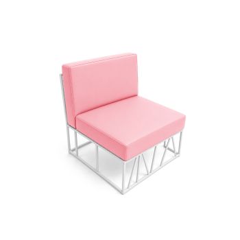 Sea-Breeze - Modular Lounger Chair - Matte Light Pink