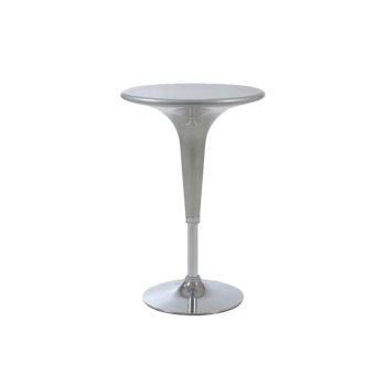Contemporary Cocktail Table Scoop Silver (Adjustable)