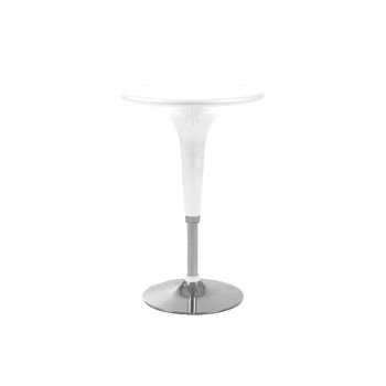 Contemporary Cocktail Table Scoop White (Adjustable)