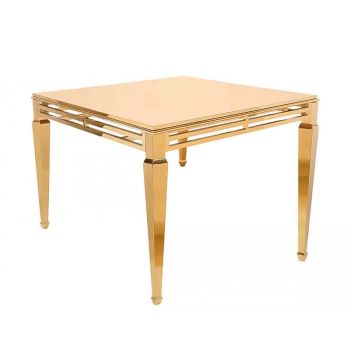 Reflection HighBoy Table Gold 60" x 60" Stainless Steel Top
